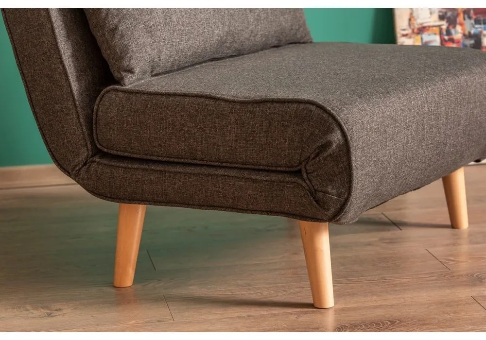 Tmavosivé kreslo Folde – Artie