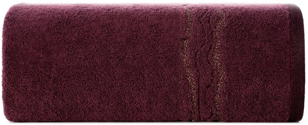 BAVLNENÝ UTERÁK KARIN 70X140 CM BORDOVÁ