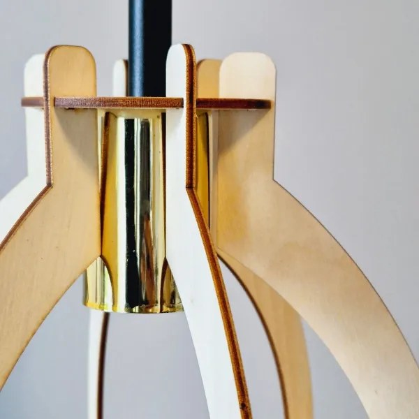 Prisadený luster LANDO 1xE27/15W/230V buk