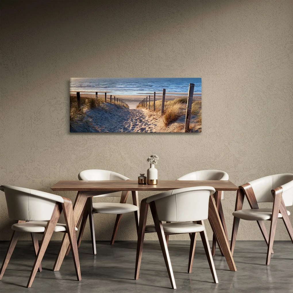 Obraz - Cesta k pláži Severného mora, Holandsko (120x50 cm)