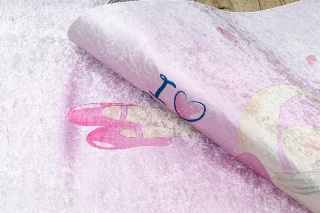 Detský koberec protišmykový BAMBINO 42830 Balerína, ružový
