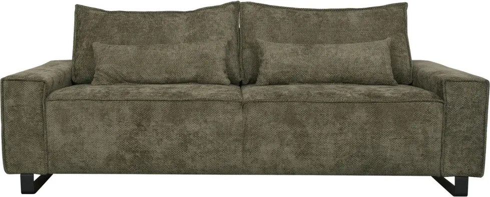 Trojmiestna pohovka Cassino, olivovo zelená tkanina