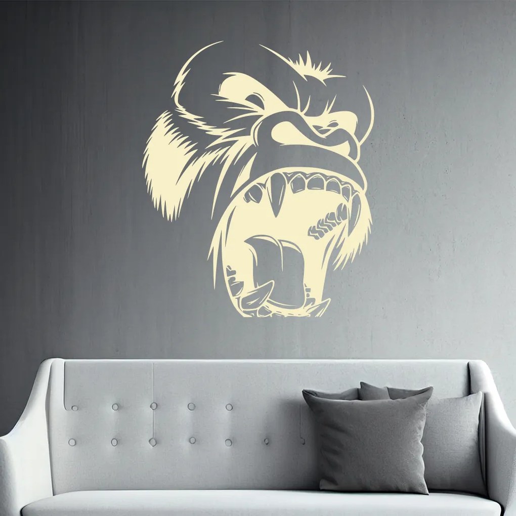 Veselá Stena Samolepka King Kong Farba: fialová, Veľkosť: 80 x 67 cm