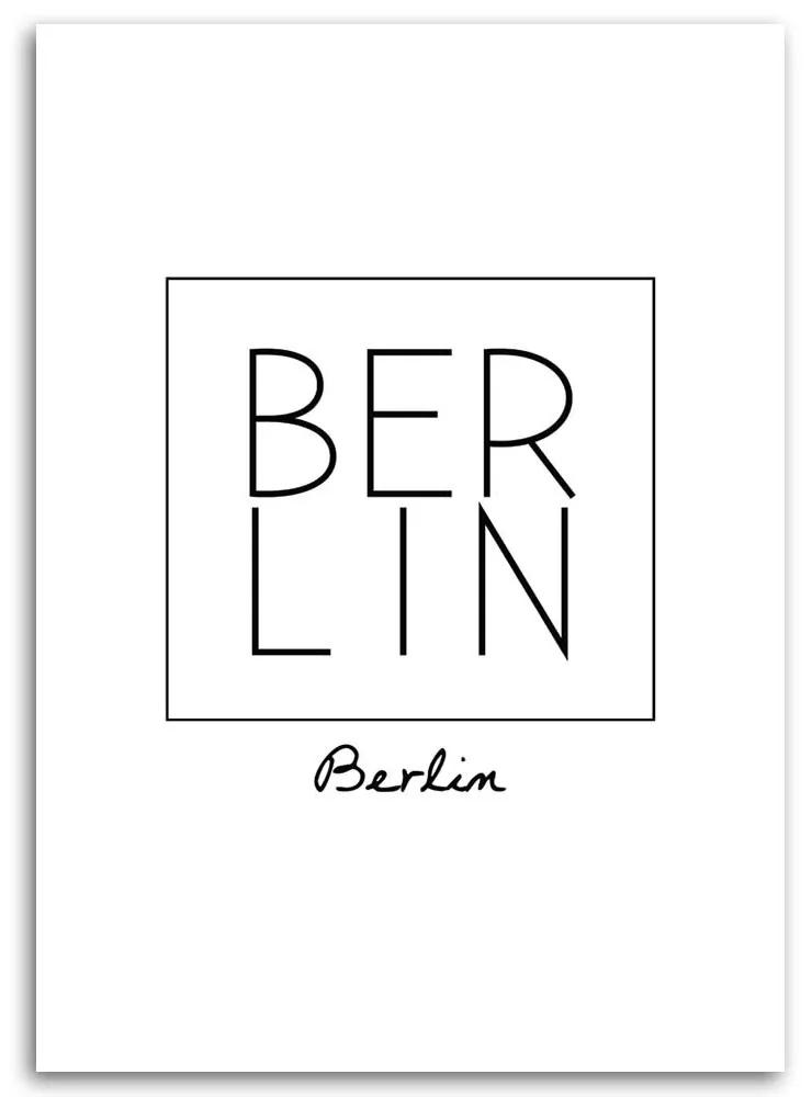 Obraz na plátně Nápis Berlin - 60x90 cm