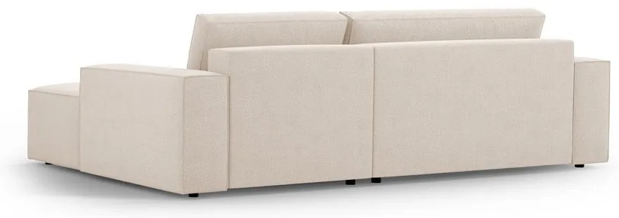 Béžová rozkladacia rohová pohovka z textílie bouclé (pravý roh) Jodie – Micadoni Home