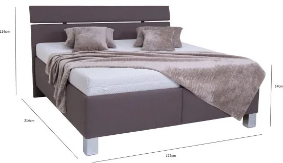 Čalúnená posteľ s matracom a úložným priestorom ALIS 160x200 cm hnedá