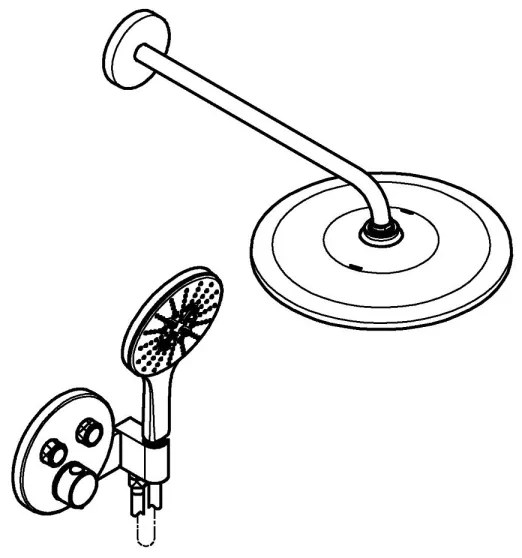 GROHE 34877000 - Sprchový systém VITALIO RAIN MONO 310 lesklý chróm