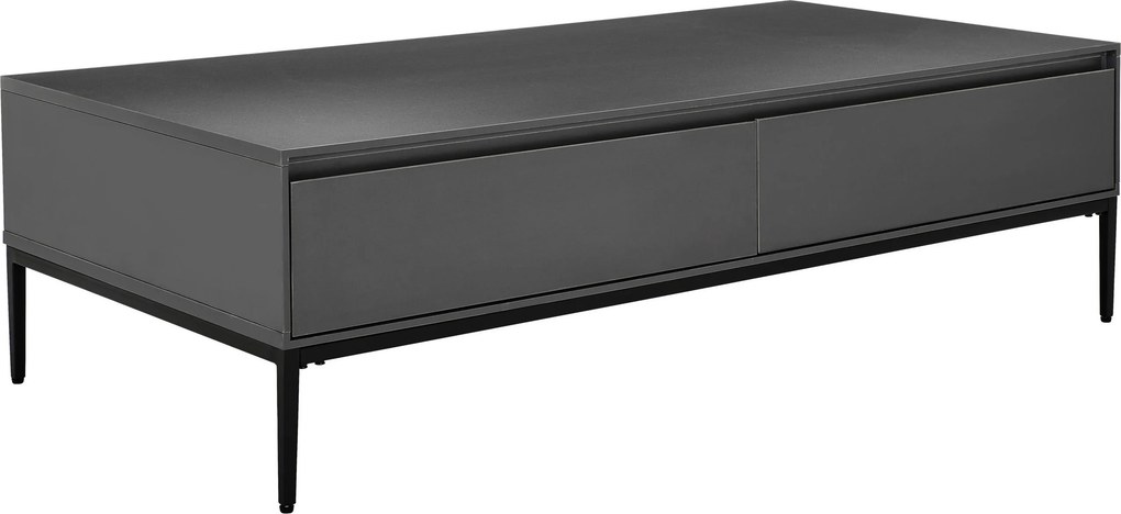 XXXLutz KONFERENČNÝ STOLÍK, čierna, kov, kompozitné drevo, 140/40/70 cm MID.YOU - Stolíky do obývačky - 002510003801