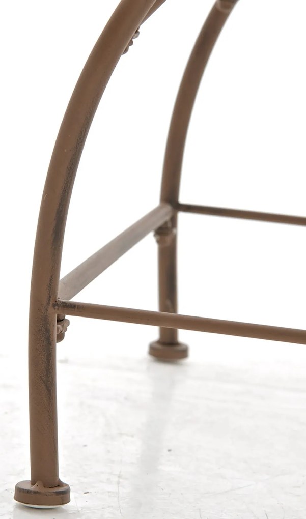 Kovová stolička Sheela s područkami (SET 2 ks) - Hnedá antik