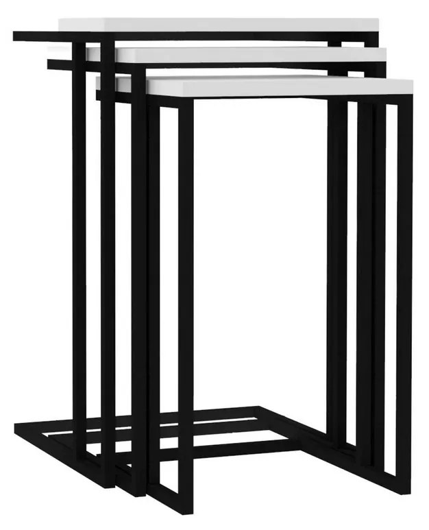 Set 3ks. konferenčných stolíkov Blacky. Akcia -22%. Vlastná spoľahlivá doprava až k Vám domov. 1067432