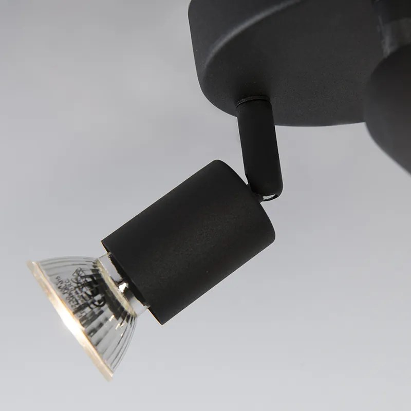 Priemyselné bodové svetlo čierne otočné okrúhle 3-svetlo - Jeany