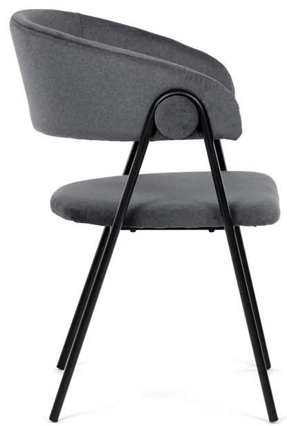 Autronic BONTEC Jedálenská stolička, šedá, zamatová látka, DCL-X7130 GREY2 Farba: Šedá