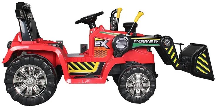 Detské elektrické autíčko BestBerg BBCC-40R - nakladač / od 3 rokov / nosnosť 30 kg / červená