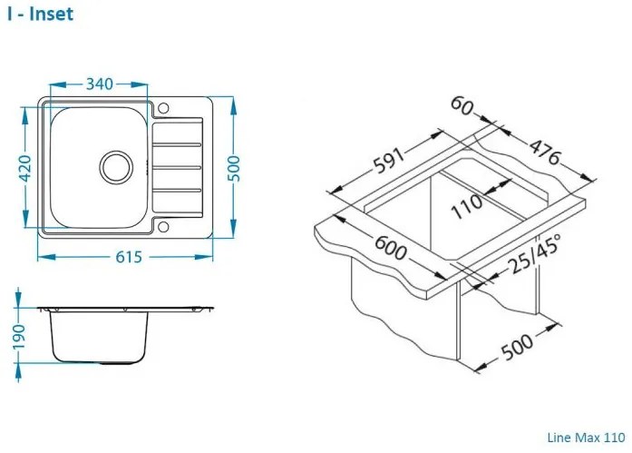 ALVEUS CZ LINE 110 MAX+ jedn.sifon