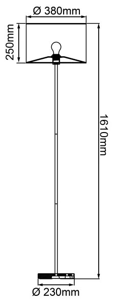 Brilliant - Stojacia lampa WIMEA 1xE27/52W/230V čierna/béžová