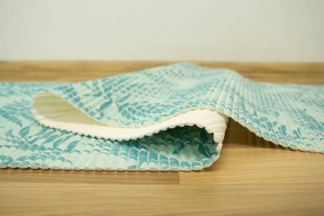 Kúpelňová penová Softy-tex 849 Palmové listy zelená / mätová