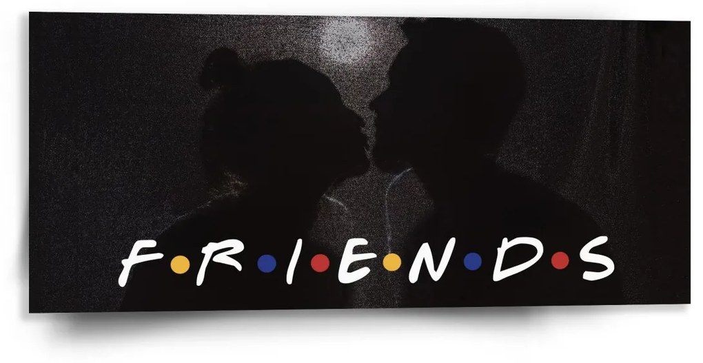 Sablio Obraz Seriál Priatelia FRIENDS Bozk - 110x50 cm