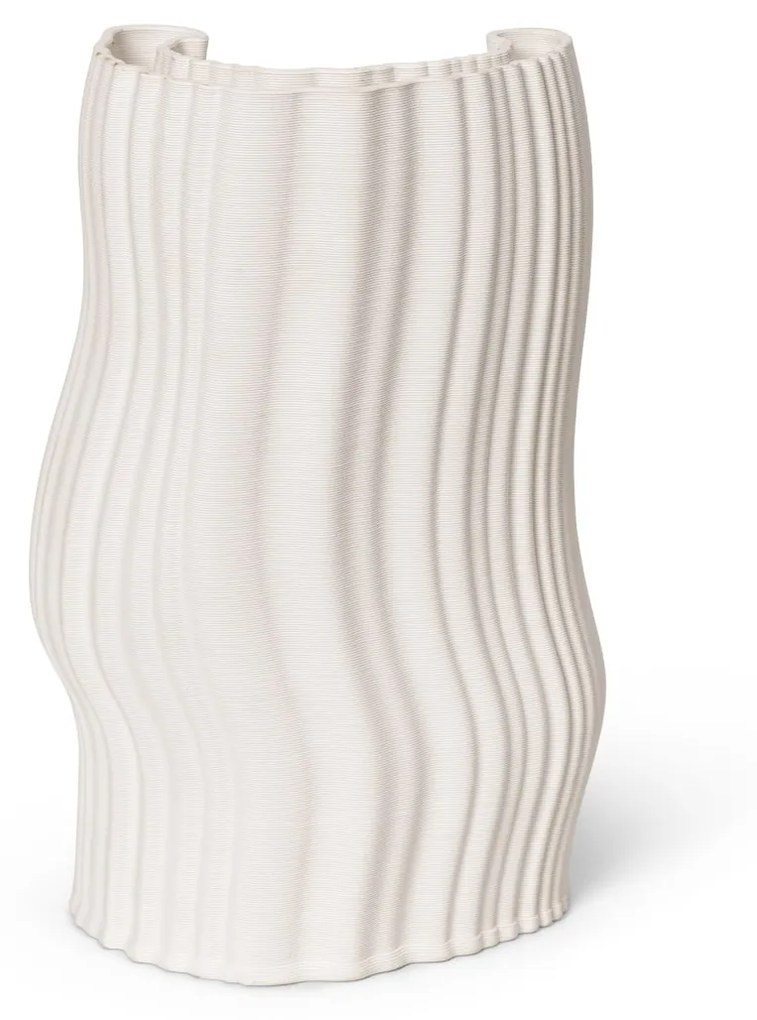 Ferm Living Kameninová váza Moire Off-white 30 cm