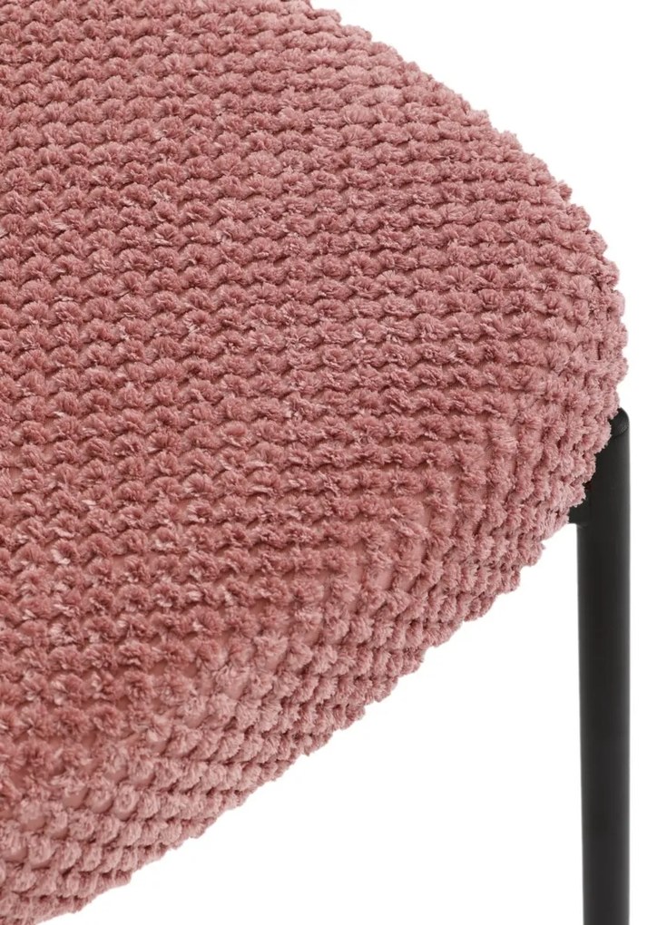 Súprava jedálenských stoličiek Bouclé CT-W1077PINK2, 4 ks