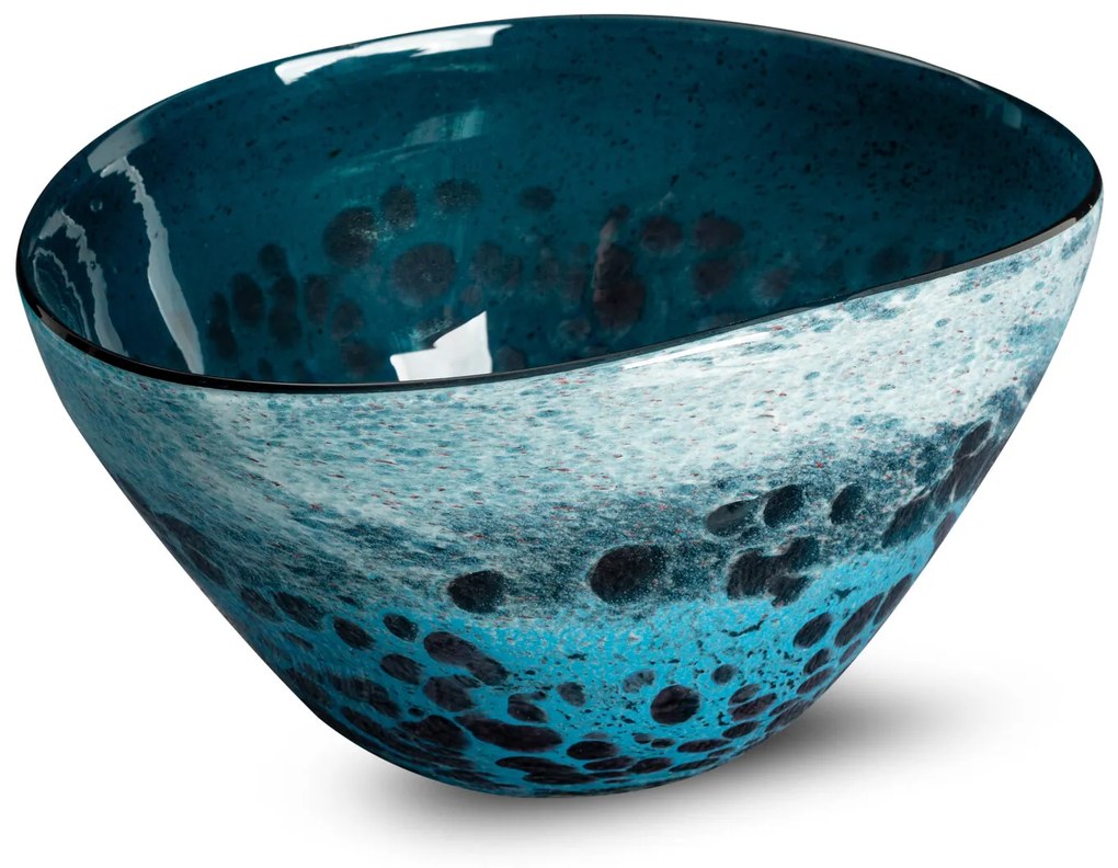 DEKORAČNÁ SKLENENÁ MISKA LOGAN (01) 22X17X11 CM VIACFAREBNÁ