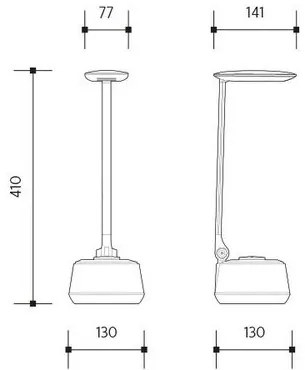 Panlux Stolná LED lampa Moana Music s bluetooth reproduktorom biela, 6 W