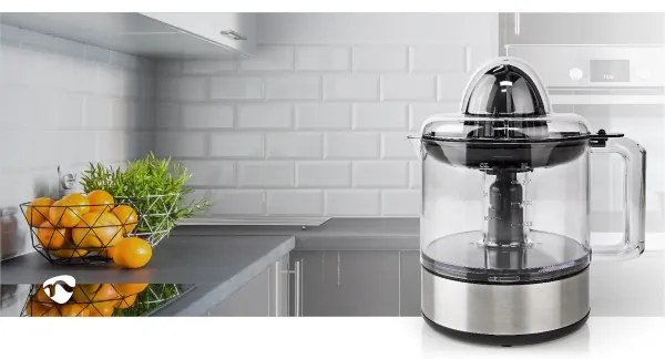 Nedis KAJC110CBK - Elektrický lis na citrusy 0,8 l 30W/230V nerez