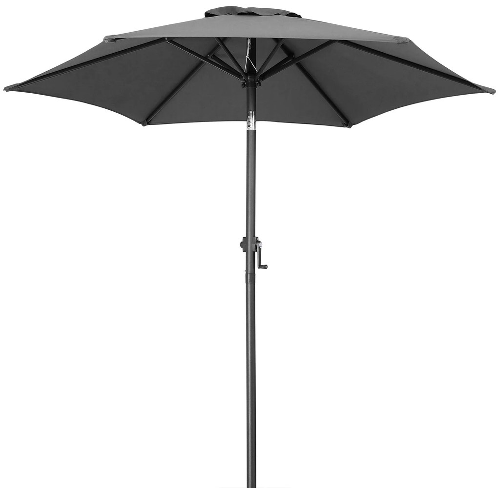 Kingsleeve Slnečník, antracit Ø 200 cm s kľukou