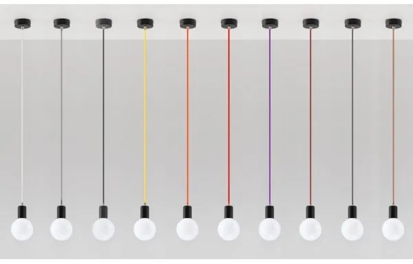 Luster na lanku EDISON 1xE27/60W/230V čierna