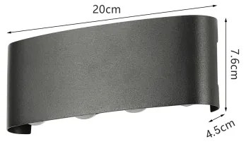 Brilagi - LED Vonkajšie nástenné svietidlo FLAREBOX LED/8W/230V čierne IP65