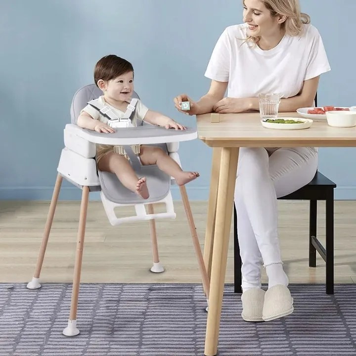 Kruzzel 22014 Jedálenská stolička 6 v 1 šedá