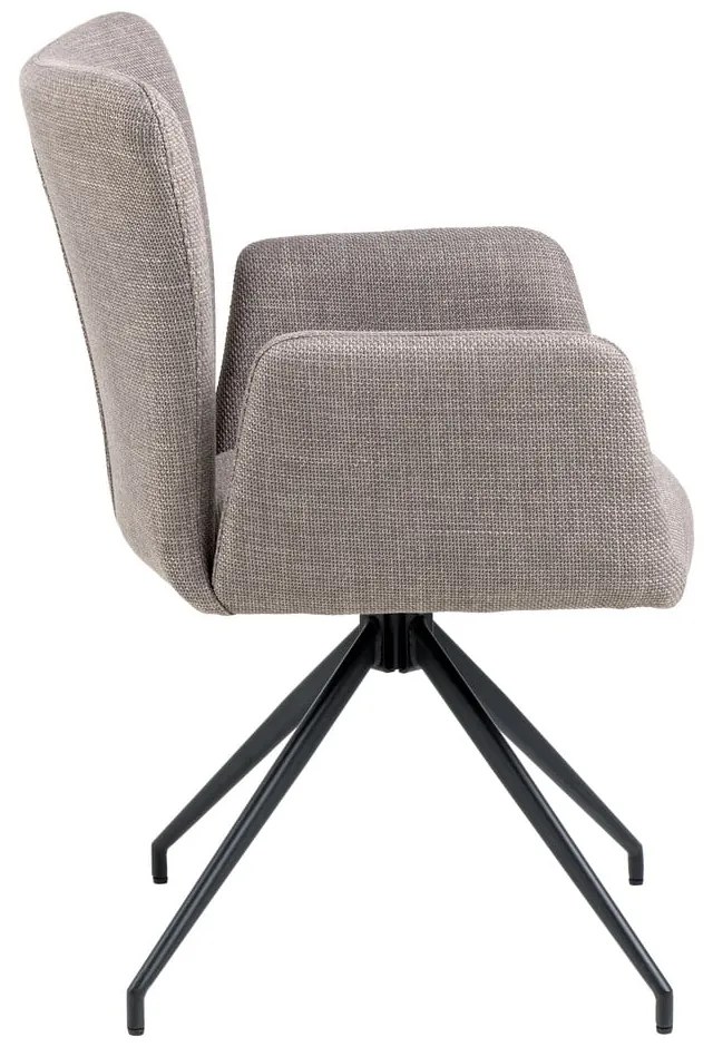 Sivé čalúnené jedálenské kreslá v súprave 2 ks Laura – Actona