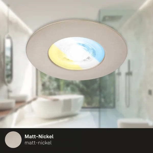 Briloner 7605032-SADA 3xLED kúpeľňové zapustené stropné svietidlo 3xLED/4,9 W/230 V IP44 matný chróm