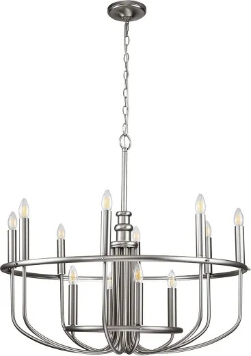 Kichler KL-CAPITOL-HILL12-BN-Luster na reťazi CAPITOL HILL 12xE14/40W/230V chróm