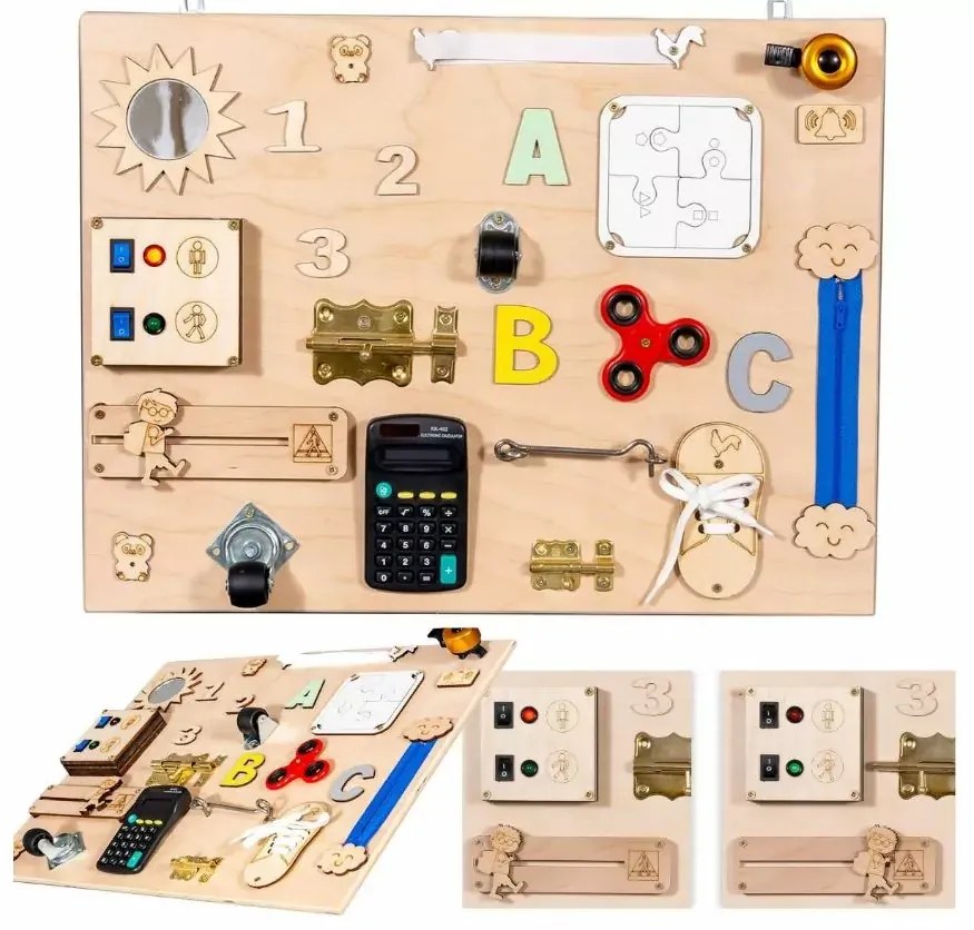Interaktívna detská tabuľa - 50x37,5 cm - prírodná - typ 3