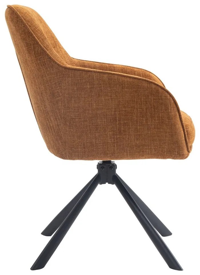 Oranžové čalúnené jedálenské kreslá v súprave 2 ks Avola – Unique Furniture