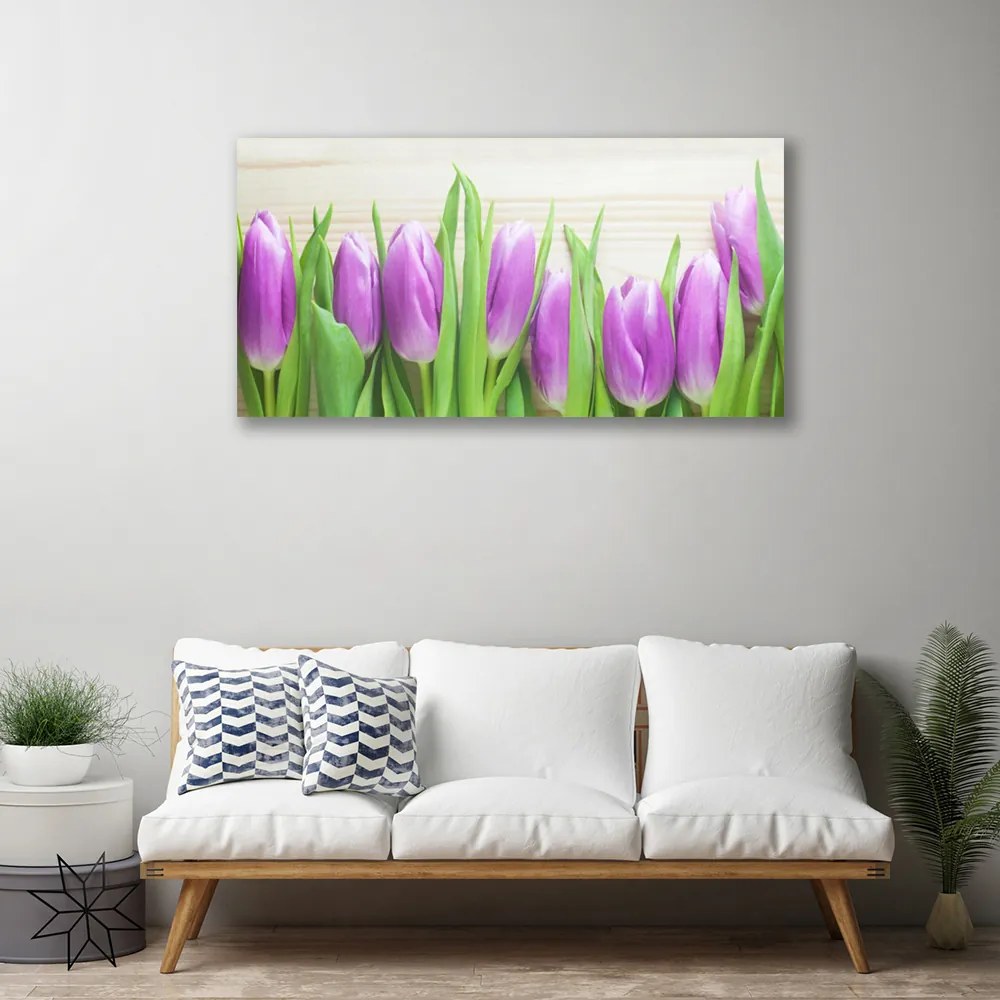 Obraz Canvas Tulipány kvety príroda 125x50 cm