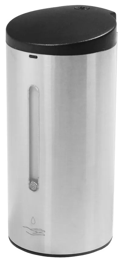 Bezdotykový dávkovač tekutého mydla Donner Round 700 ml, matný nerez