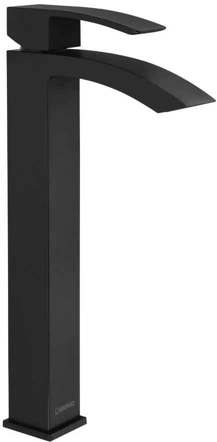 Sapho Sapho, GINKO 25 stojánkova umývadlová batéria vysoká, bez výpuste, čierna matná, 1101-04B
