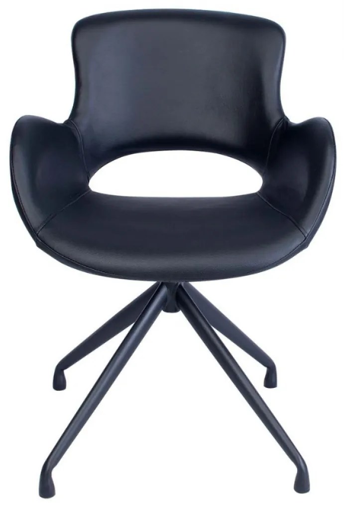 MOON ČALÚNENÁ STOLIČKA black leather