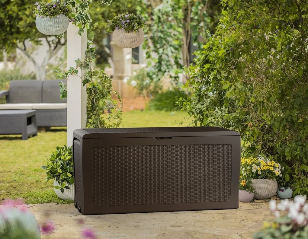 Záhradný box Samoa Rattan Box 270L hnedý