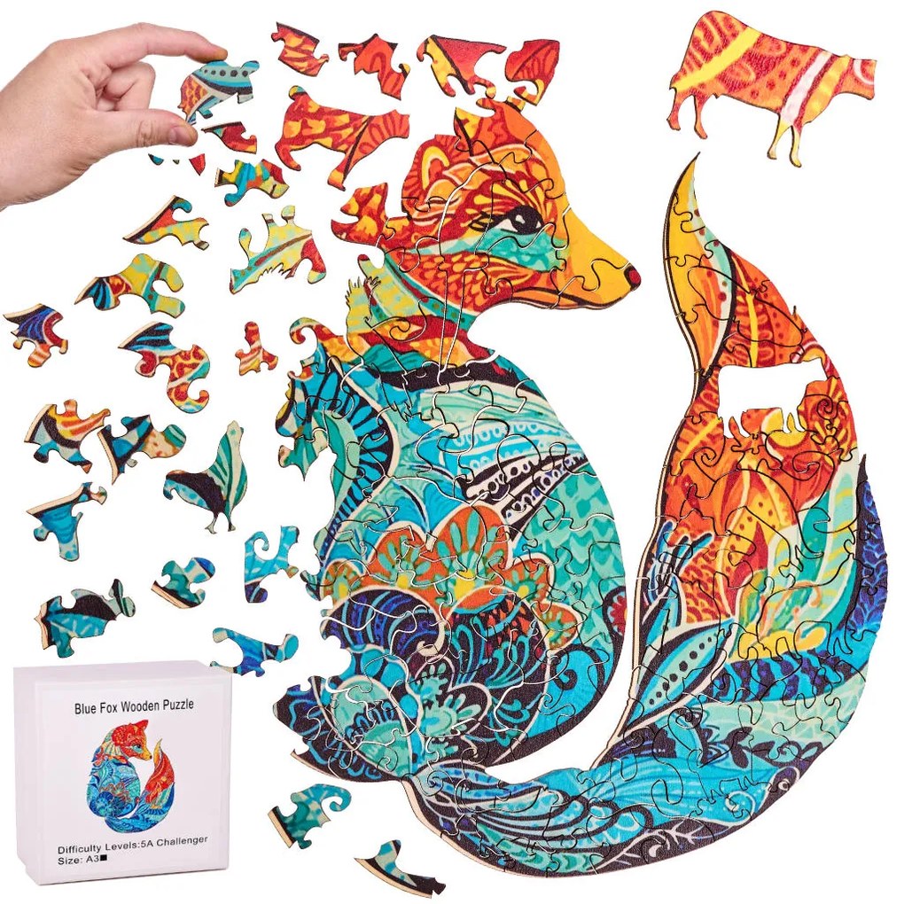 Drevené puzzle PREMIUM A3 | líška