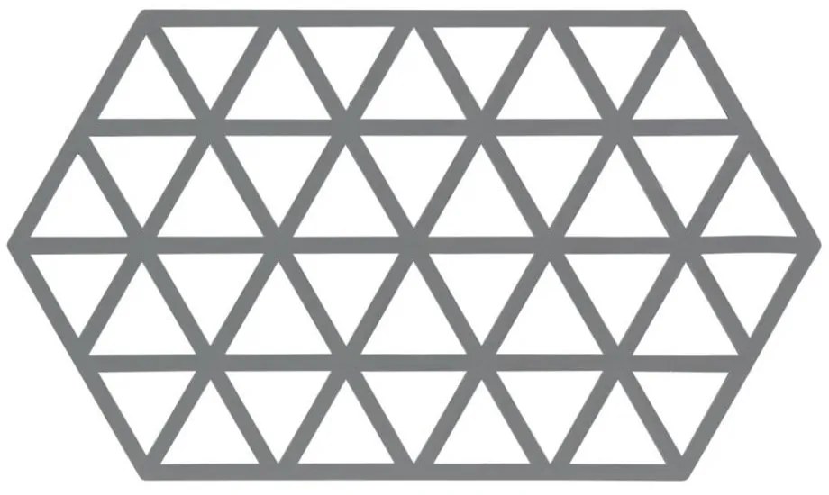 Sivá silikónová podložka pod horúce nádoby Zone Triangles
