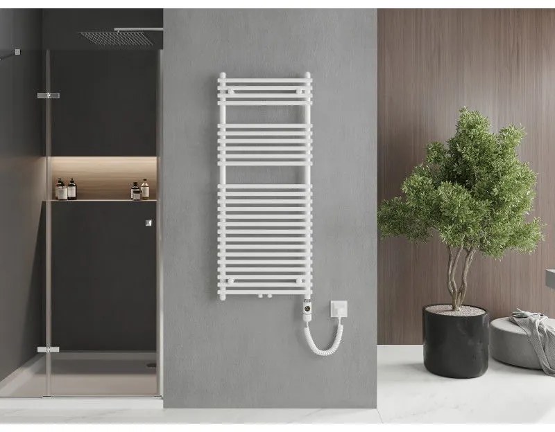Mexen Sol, elektrické vykurovacie teleso 1200x500 mm + vykurovacia tyč 600 W, biela, W125-1200-500-2600-20
