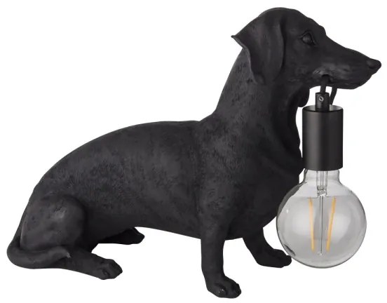 Endon 101188 - Stolná lampa DACHSHUND 1xE27/10W/230V čierna