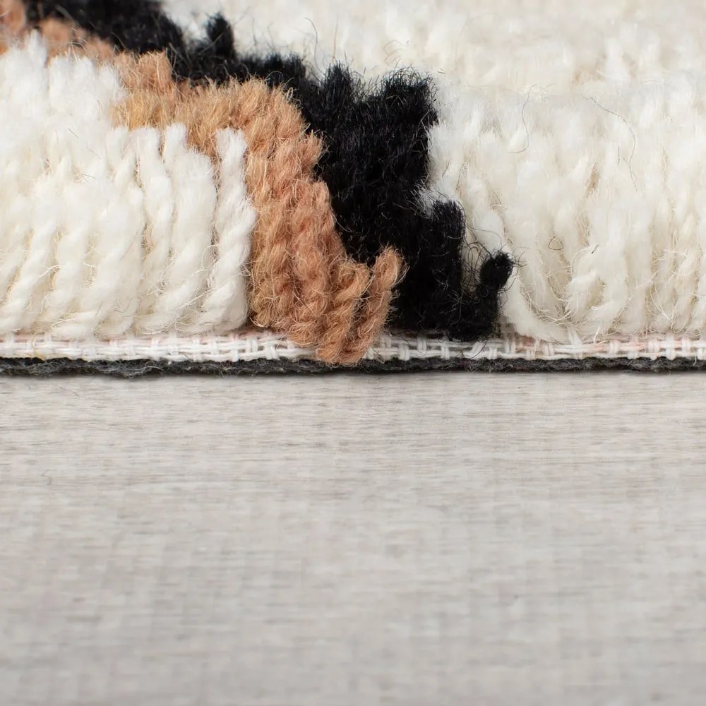 Krémový ručne tkaný vlnený koberec 120x170 cm Moroccan Midar – Flair Rugs