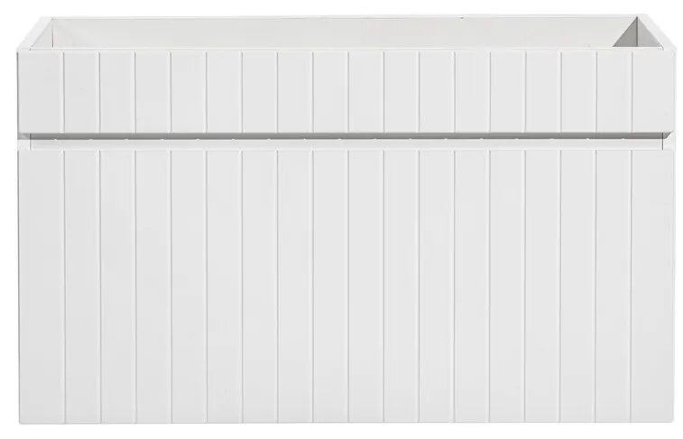 Závesná umývadlová skrinka Iconic so zápustným umývadlom 80 cm biela