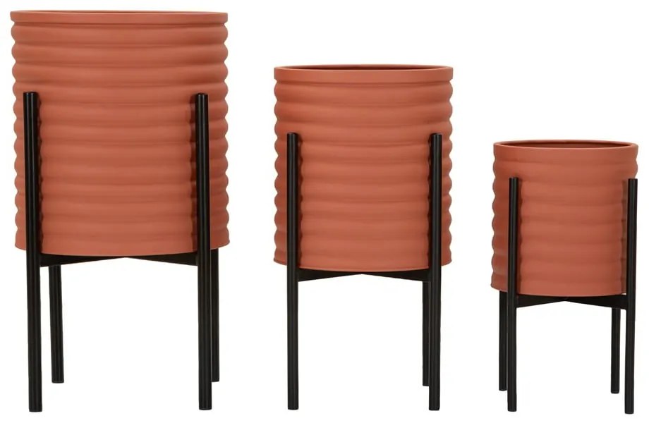 Kovové obaly na kvetináče v súprave 3 ks ø 36 cm Milly – Mauro Ferretti