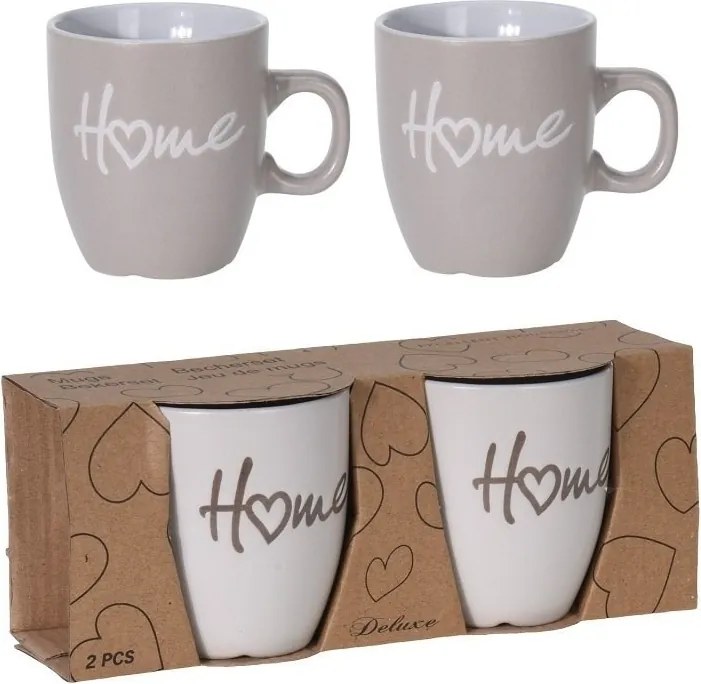 Šalky na kávu Home – béžové 2 × 150 ml