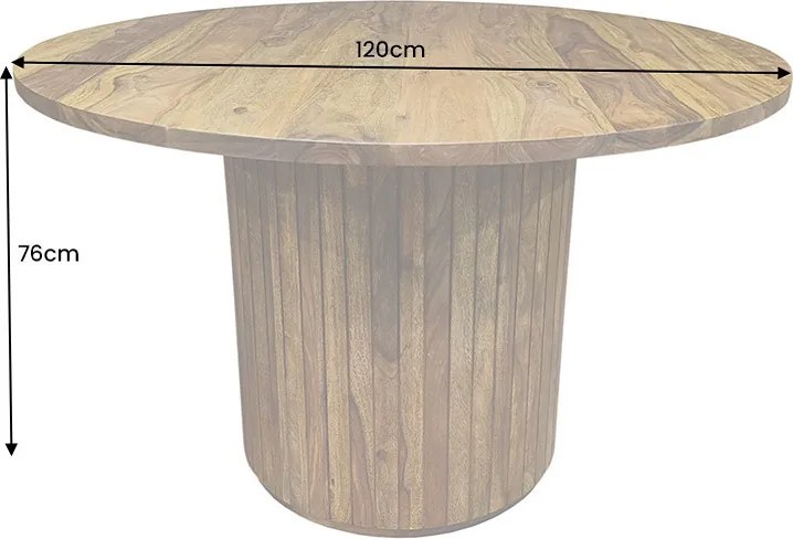 Okrúhly jedálenský stôl Raghuvir 120 cm Sheesham
