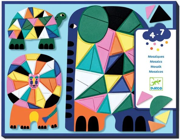 Djeco Znovuodlepiteľné mozaikové samolepky Afrika